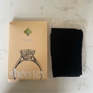 BNWT Sheertex black semi-opaque tights, xs, 80 denier